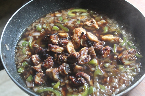 Chilli Mushroom Gravy Recipe   Indo Chinese Recipes - 55