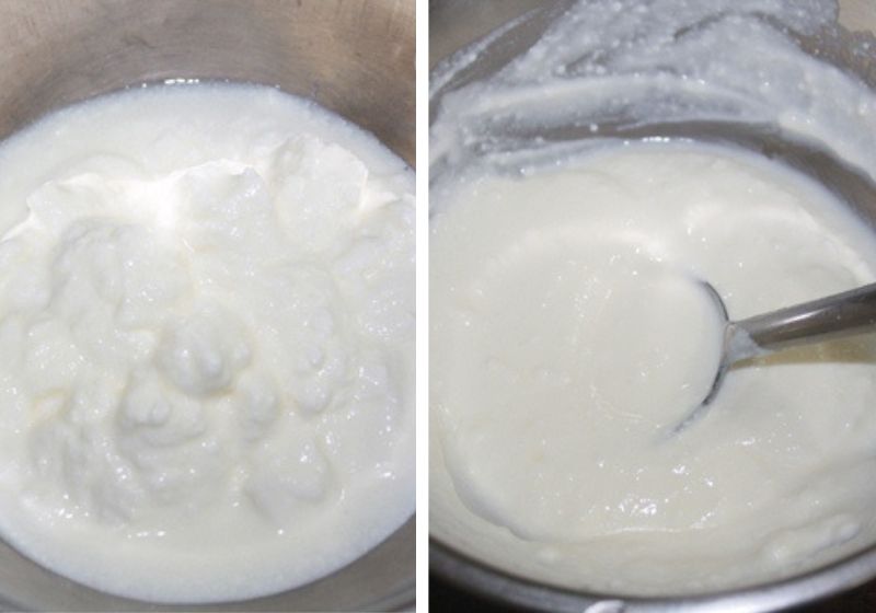 whisk curd till creamy