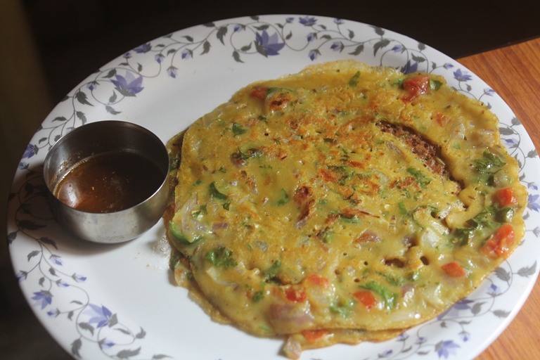 Spicy Wheat Flour Pancakes Recipe   Gavhache dhirde Recipe - 82