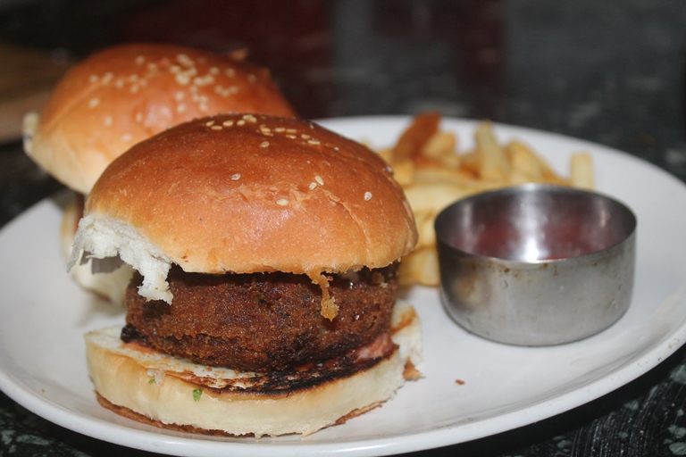 Indian Style Vegetable Burger Recipe   Veg Cutlet Burger Recipe - 16