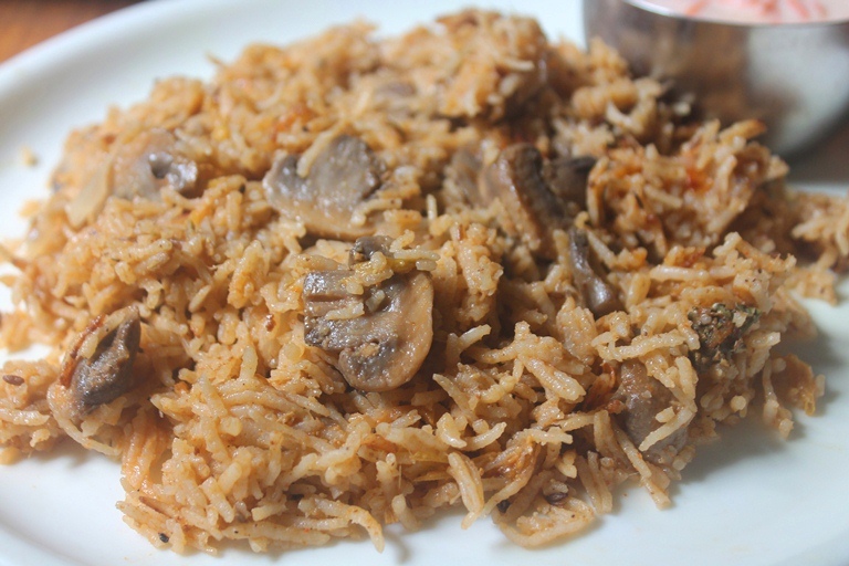 Mushroom Rice Recipe (Kaalan Rice Recipe)