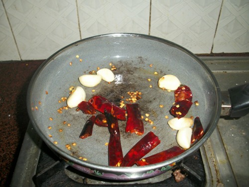 roast chillies and garlic