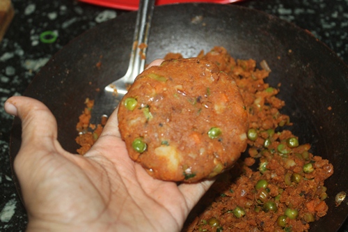 Indian Style Vegetable Burger Recipe   Veg Cutlet Burger Recipe - 58