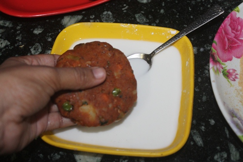 Indian Style Vegetable Burger Recipe   Veg Cutlet Burger Recipe - 41