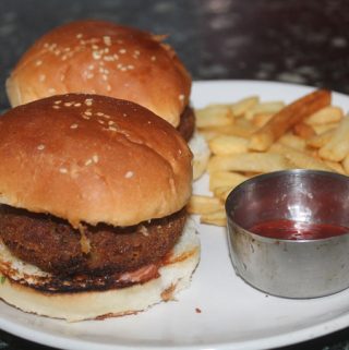 Indian Style Vegetable Burger Recipe   Veg Cutlet Burger Recipe - 89