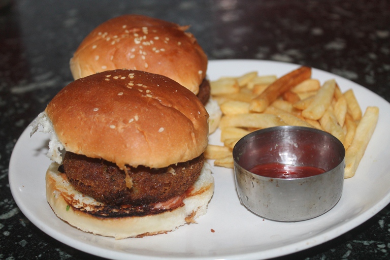 Indian Style Vegetable Burger Recipe   Veg Cutlet Burger Recipe - 55