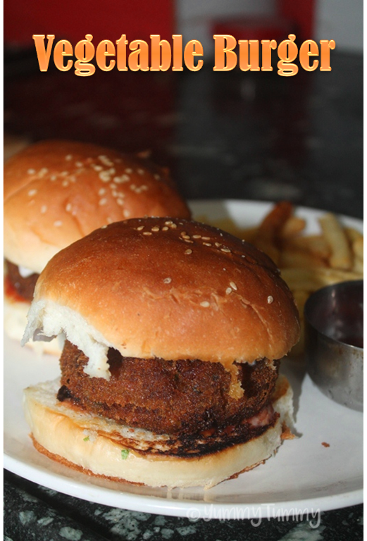 Indian Style Vegetable Burger Recipe   Veg Cutlet Burger Recipe - 1