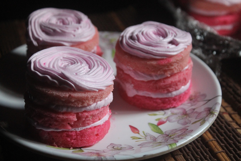 How to Make Mini Ombre Cakes