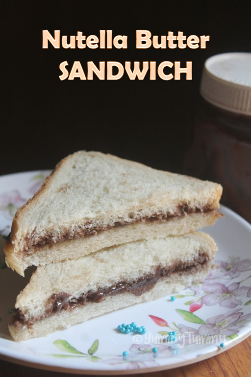 Nutella Butter Sandwich Recipe Easy Sandwich for Kids
