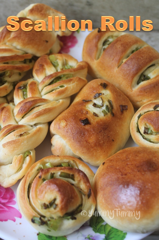 Scallion Rolls Recipe   Spring Onion Buns Recipe   Easy Dinner Rolls - 71