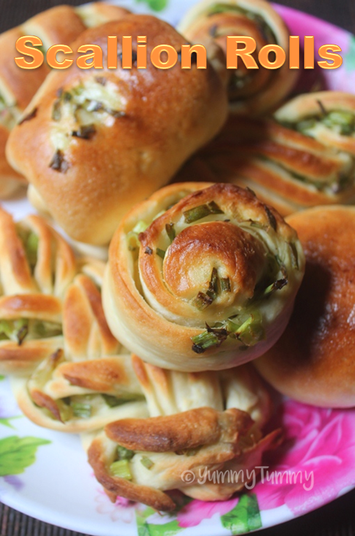 Scallion Rolls Recipe   Spring Onion Buns Recipe   Easy Dinner Rolls - 37