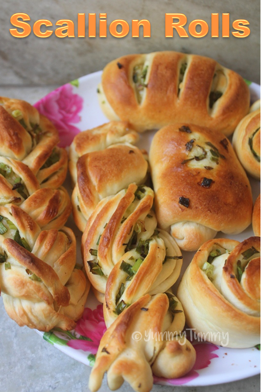 Scallion Rolls Recipe   Spring Onion Buns Recipe   Easy Dinner Rolls - 94