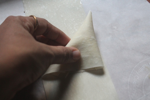 folding samosa easily for making cheese samosa