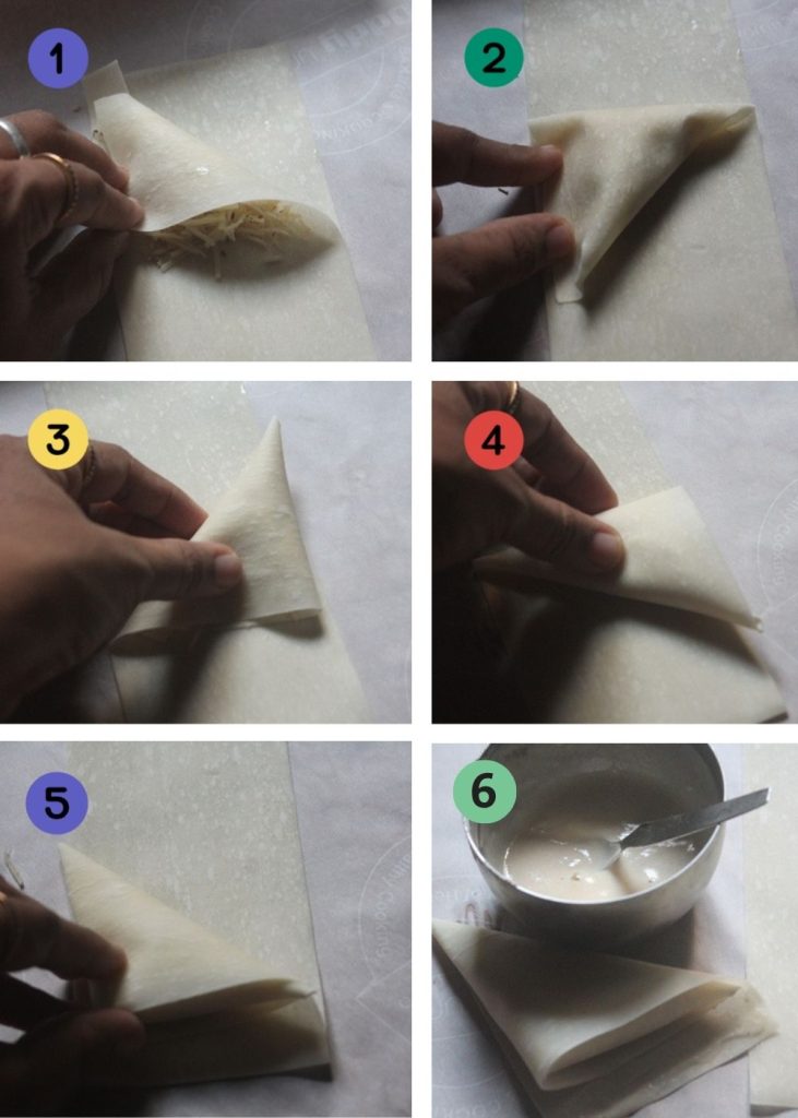 how to fold a samosa