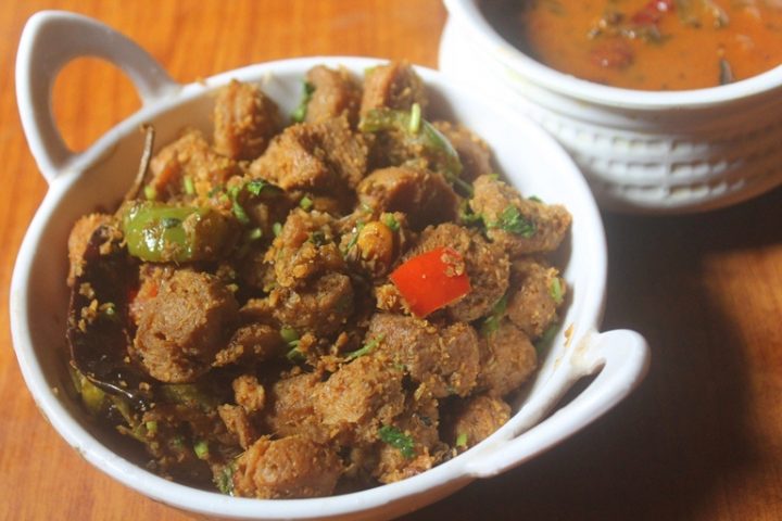 Soya Chunks Roast Recipe - Meal Maker Varuval Recipe