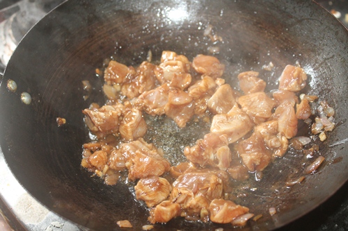 add chicken stock and chicken cooked well