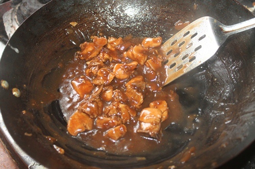 cook till chicken is coated.