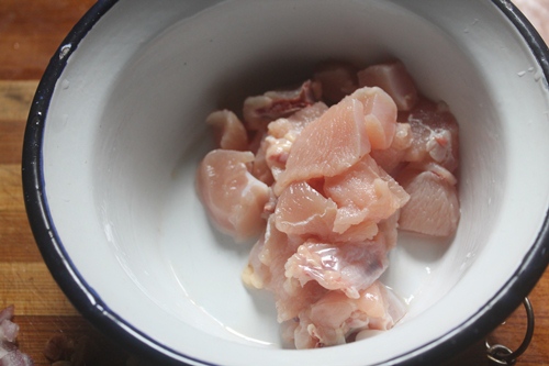 boneless chicken in a bowl