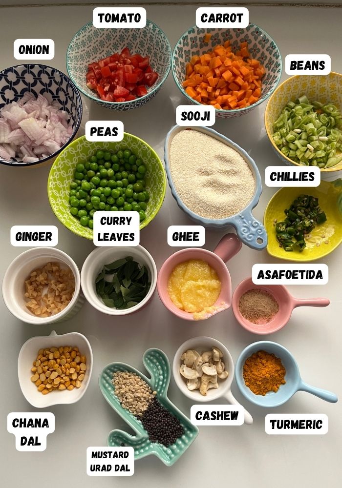 rava kichadi ingredients