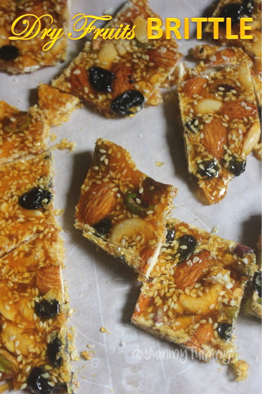 Dry Fruits Brittle Recipe   Dry Fruits Chikki Recipe   Edible Gift Ideas - 72