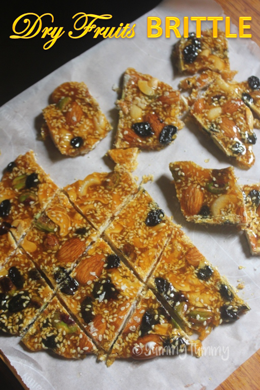 Dry Fruits Brittle Recipe   Dry Fruits Chikki Recipe   Edible Gift Ideas - 27
