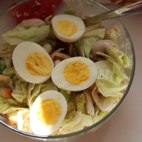 Egg Caesar Salad Recipe Boiled Egg Caesar Salad