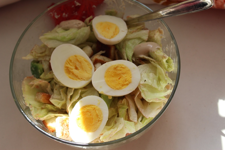 Egg Caesar Salad Recipe   Boiled Egg Caesar Salad - 52