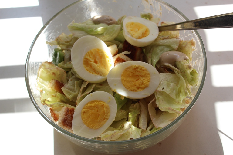 Egg Caesar Salad Recipe   Boiled Egg Caesar Salad - 20