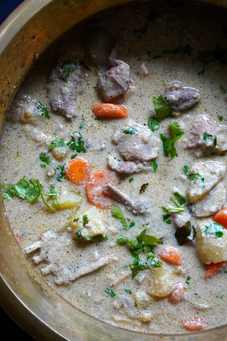 Kerala Mutton Stew Recipe (Mild Lamb Stew Recipe)