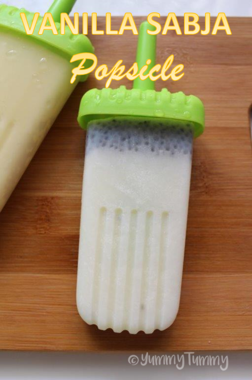 Vanilla Sabja Popsicle Recipe   Easy Summer Popsicle Recipe - 49