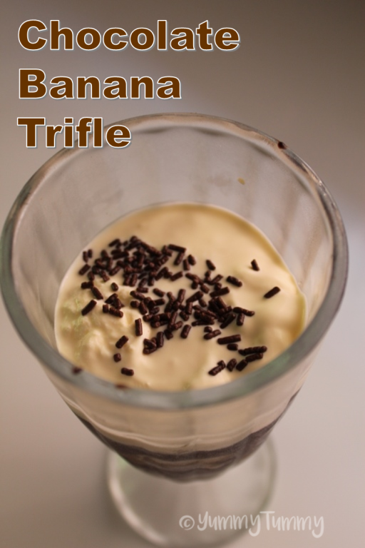 Chocolate Banana Trifle Recipe - Caramel Banana Choco Trifle