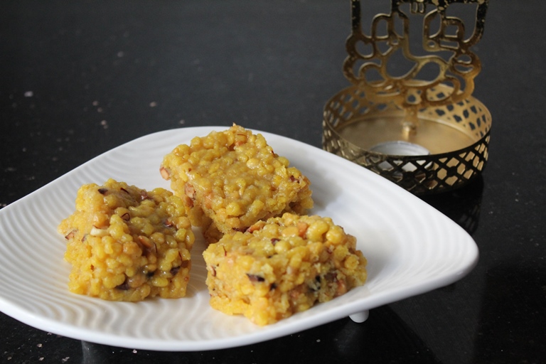 Moti Pak Sweet Recipe - Boondi Pak Recipe - Easy Diwali Sweets