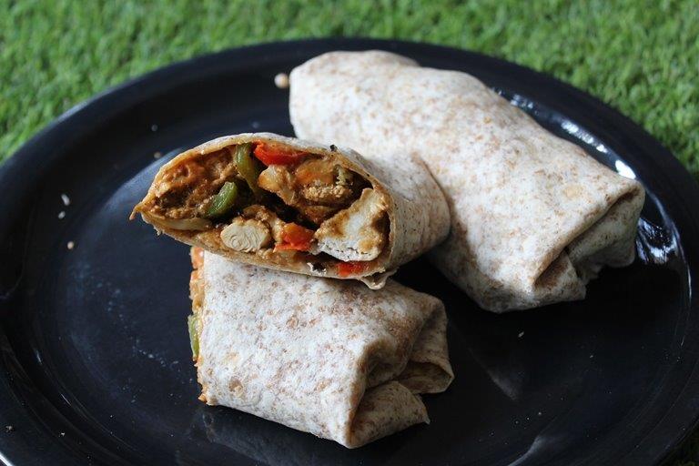 peri peri chicken wrap