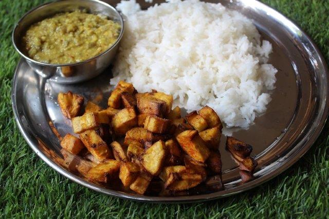 raw banana fry