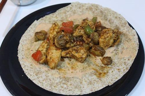 peri peri chicken wrap