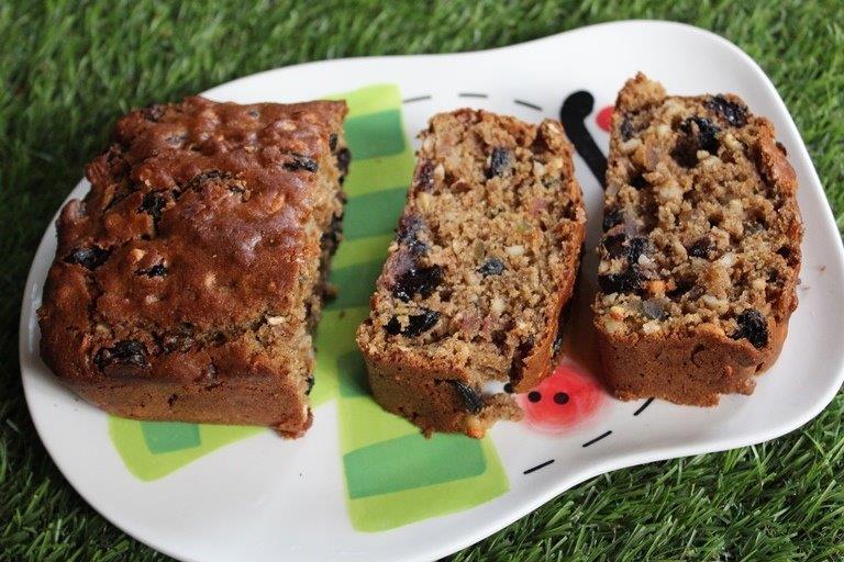 Healthy Fruit Cake with Figs Apricots  Dates  Sprinkle of Green   Recipe  Healthy fruit cake Baking recipes healthy Fruit cake