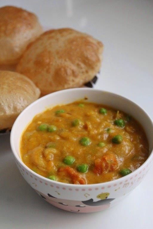 Poori Masala Recipe   Poori Masala without Potato - 10