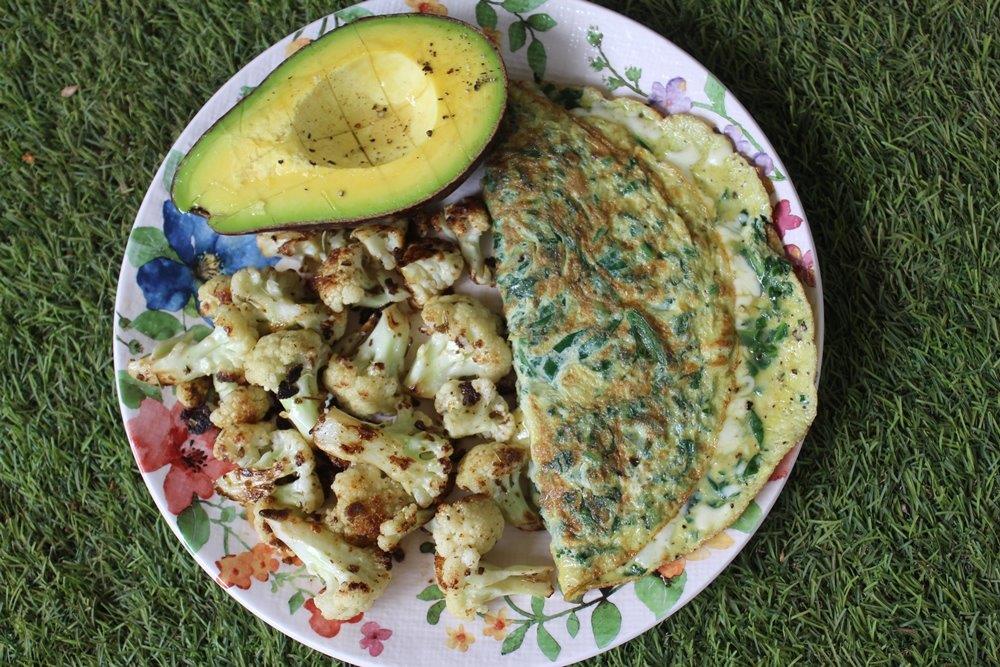 Keto Spinach Cheese Omelette Recipe