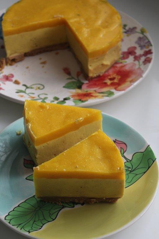 No Bake Mango Cheesecake