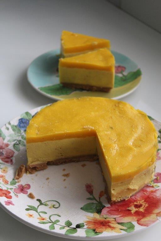 No Bake Mango Cheesecake