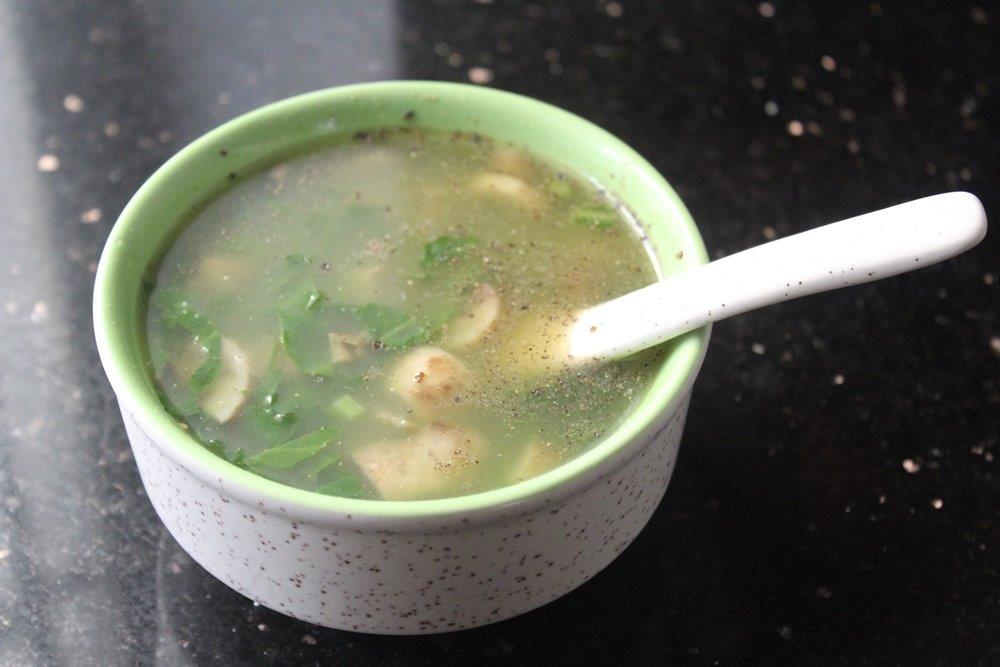 Mushroom Spinach Soup