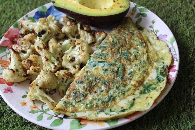 Keto Spinach Cheese Omelette 