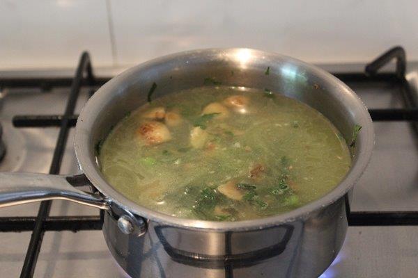 Mushroom Spinach Soup