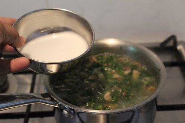 Mushroom Spinach Soup