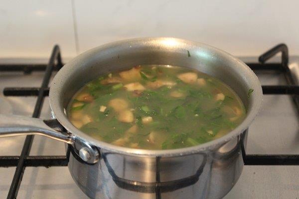 Mushroom Spinach Soup