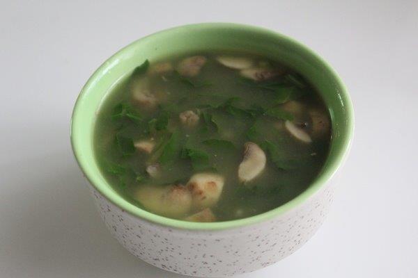 Mushroom Spinach Soup