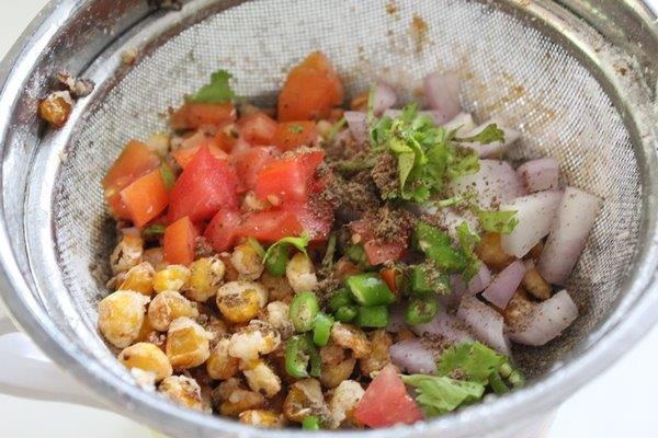 crunchy corn chaat 