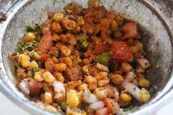 crunchy corn chaat 