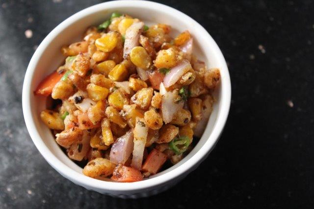 crunchy corn chaat 