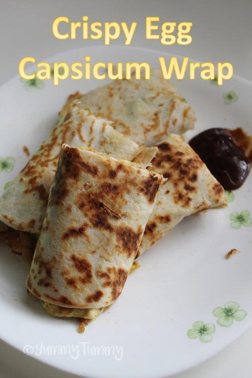 Crispy Egg Capsicum Rolls